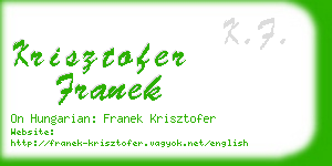 krisztofer franek business card